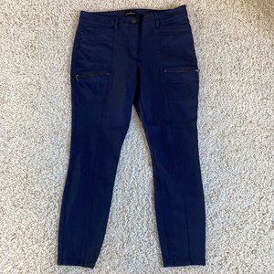 Women's White House Black Market Navy Blue Skimmer Pants, Size 10